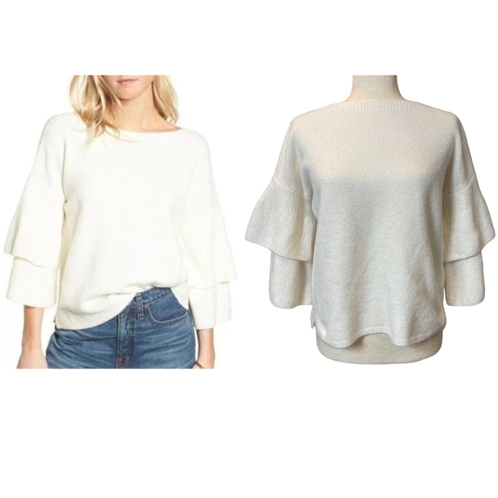 Madewell Tier-Sleeved Pullover Sweater